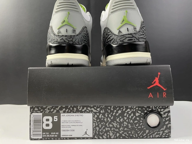 Cheap TB Retro Jordan Air 3 Chlorophyll 136064-006 0820